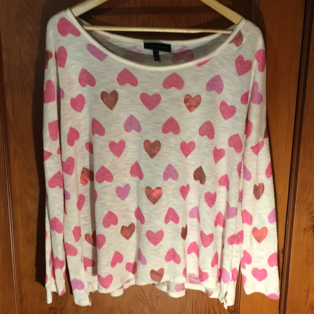 Super cute hearts sweater!
